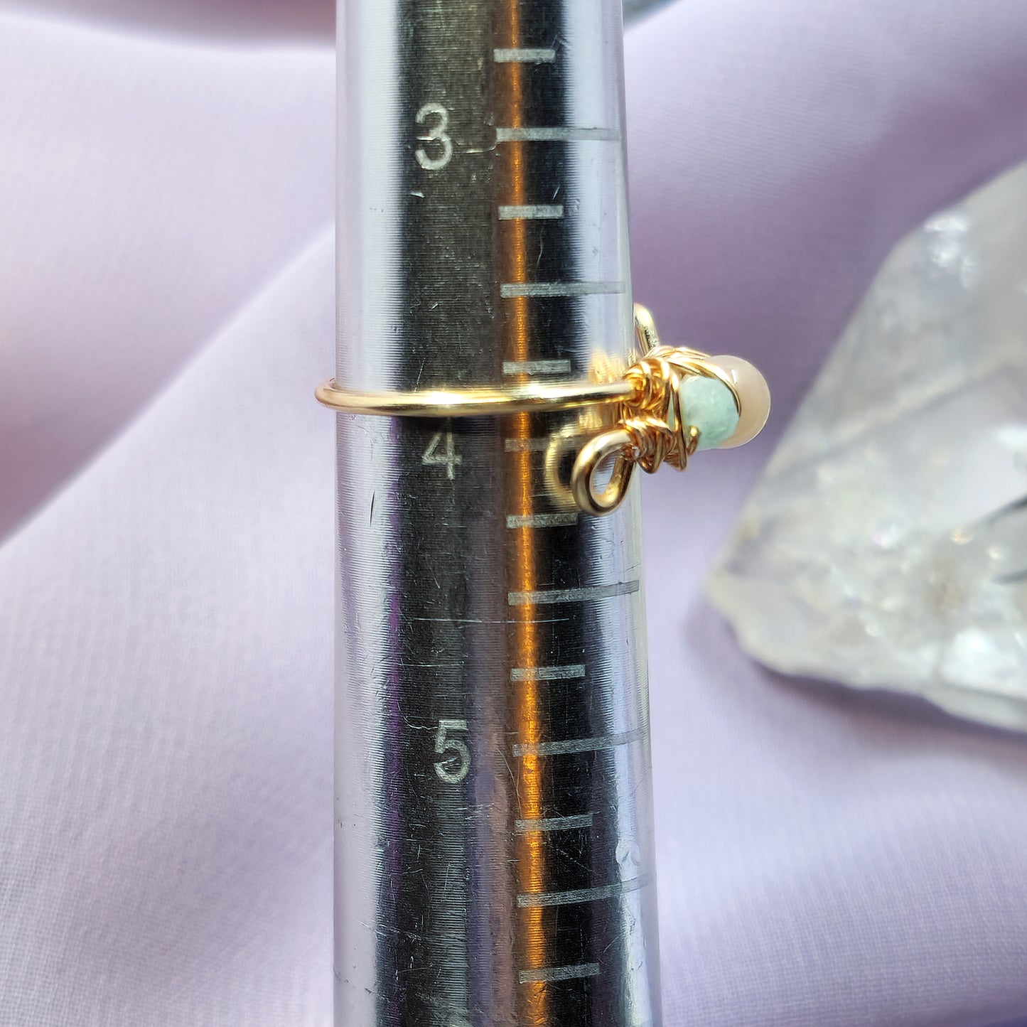 Fairy Sunstone & Amazonite Ring