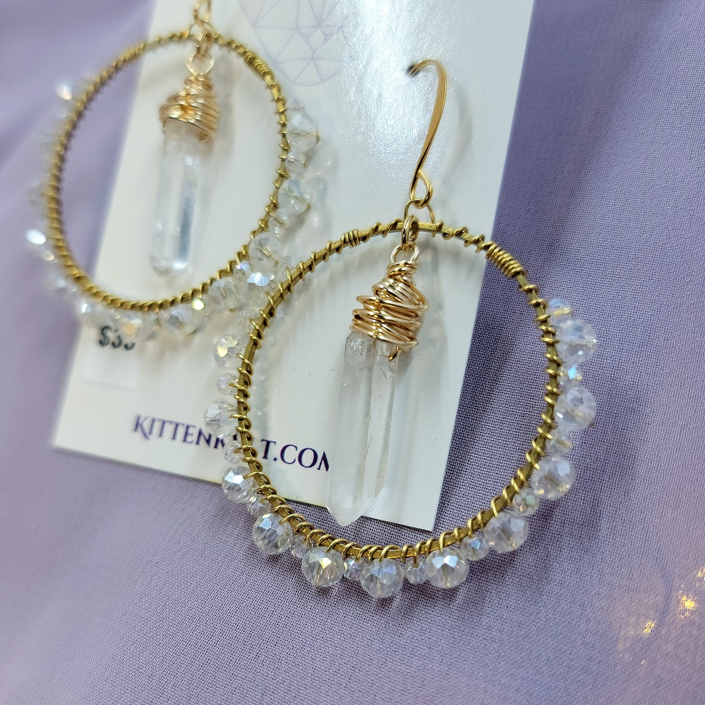 Ethereal Quartz Sun Catcher Earrings