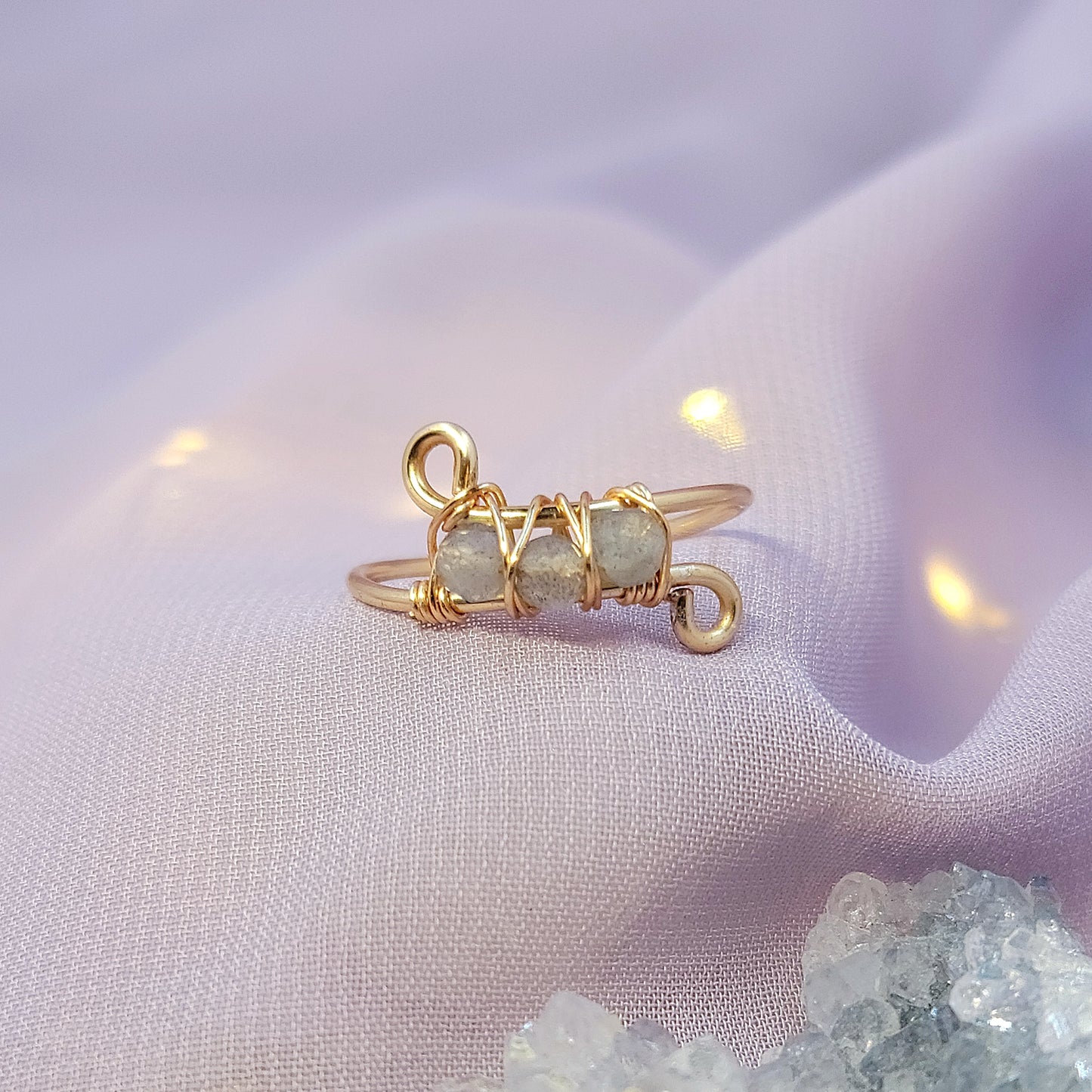 Mystical Witchy Fairy Labradorite Ring