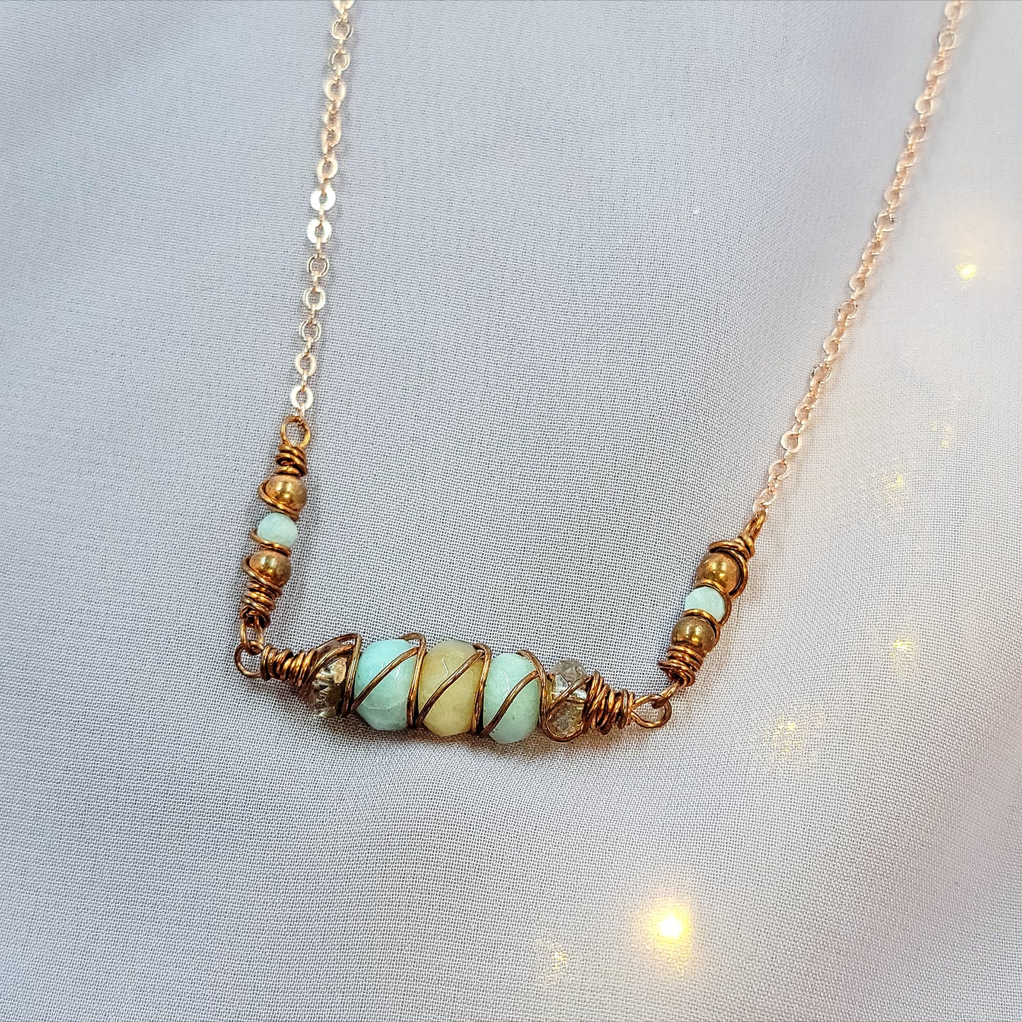 Mystical Sea Witch Amazontie Copper Necklace
