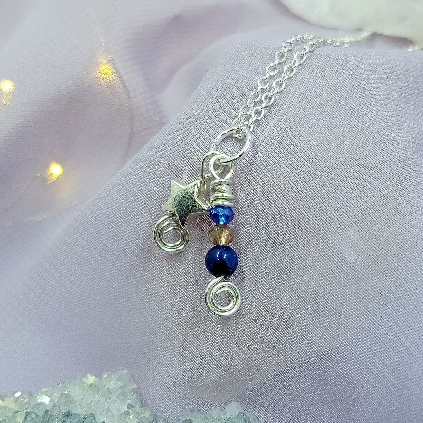 Celestial Lapis Lazuli Star Witch Necklace