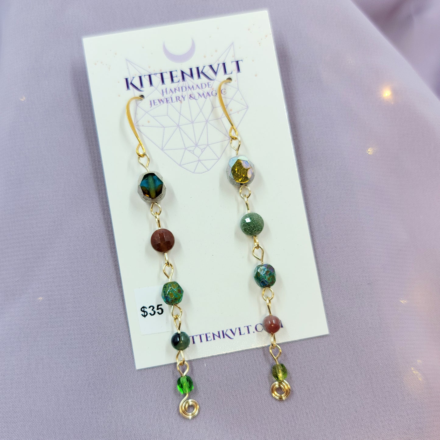 Ocean Jasper Mystical Earthy Rustic Earrings