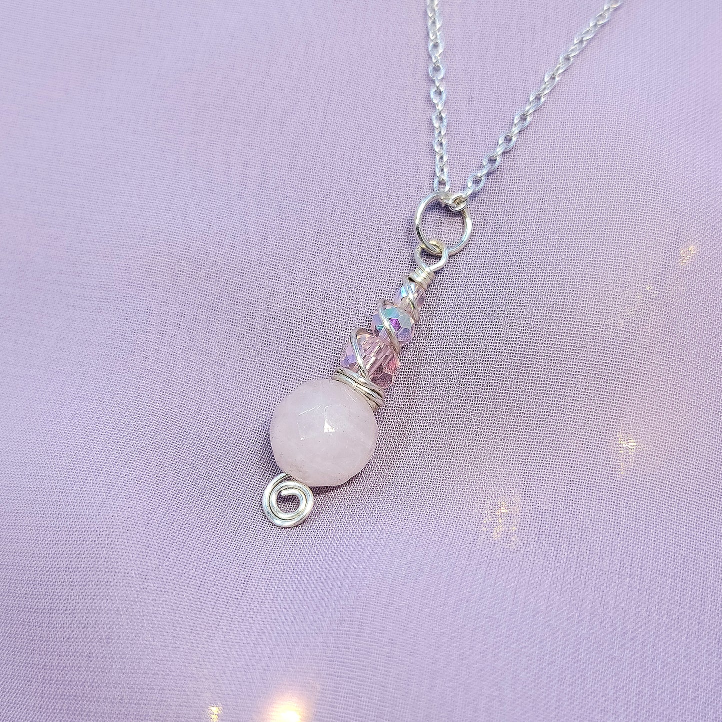 Ethereal Fairy Rose Quartz Necklace
