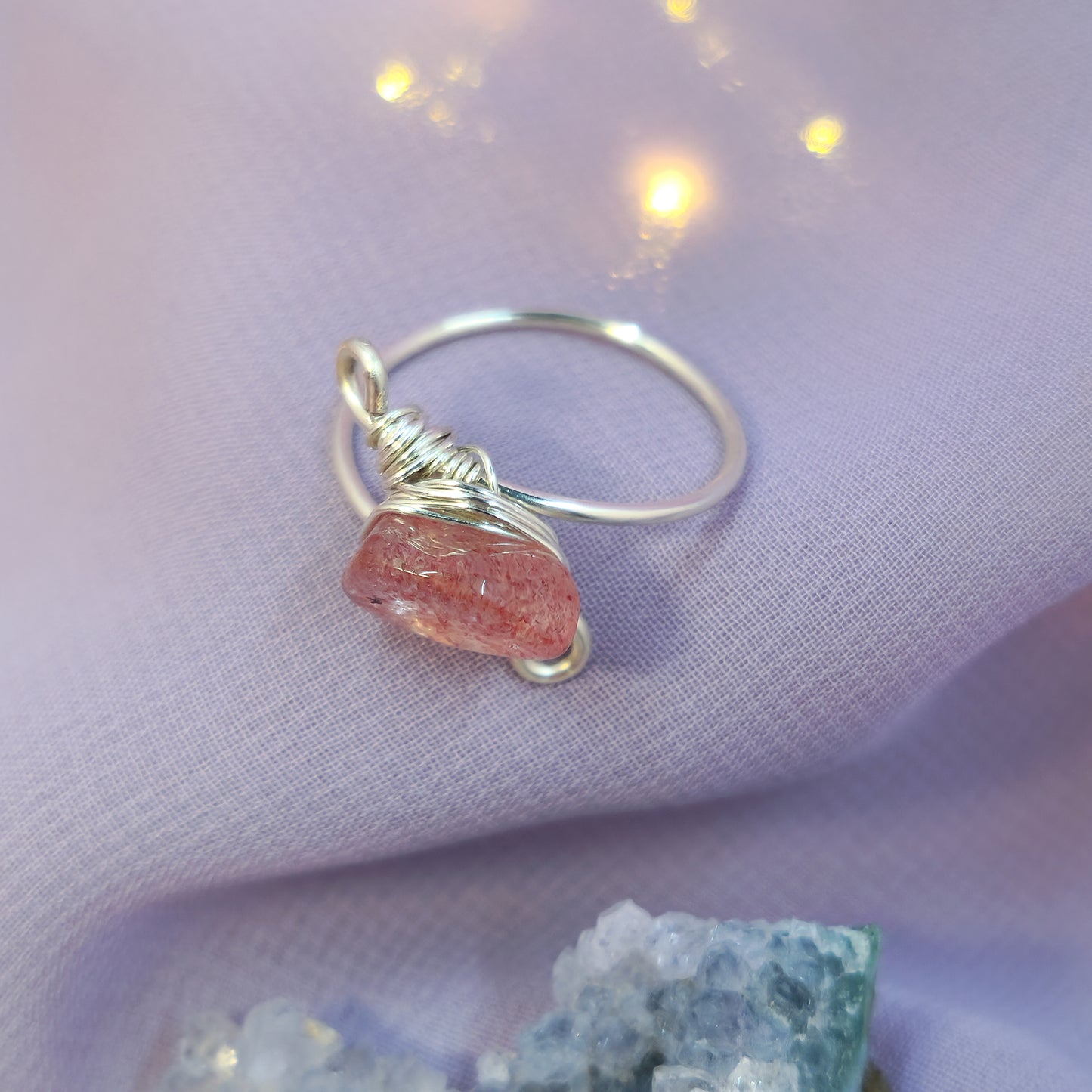 Whimsical Fairy Strawberry Quartz Ring