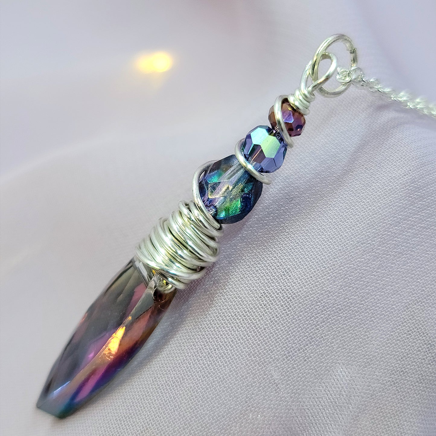 Mystical Fairy Rainbow Sun Catcher Necklace