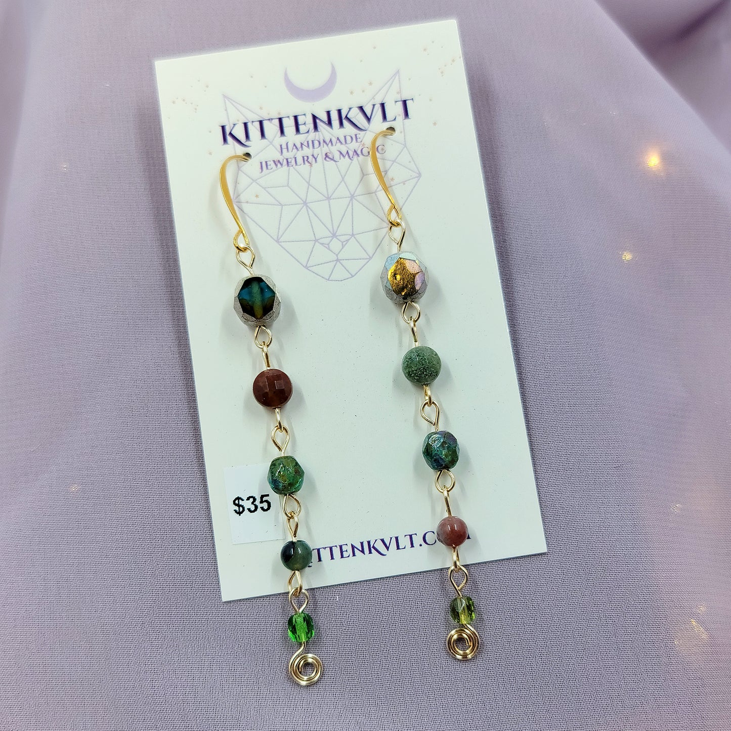 Ocean Jasper Mystical Earthy Rustic Earrings