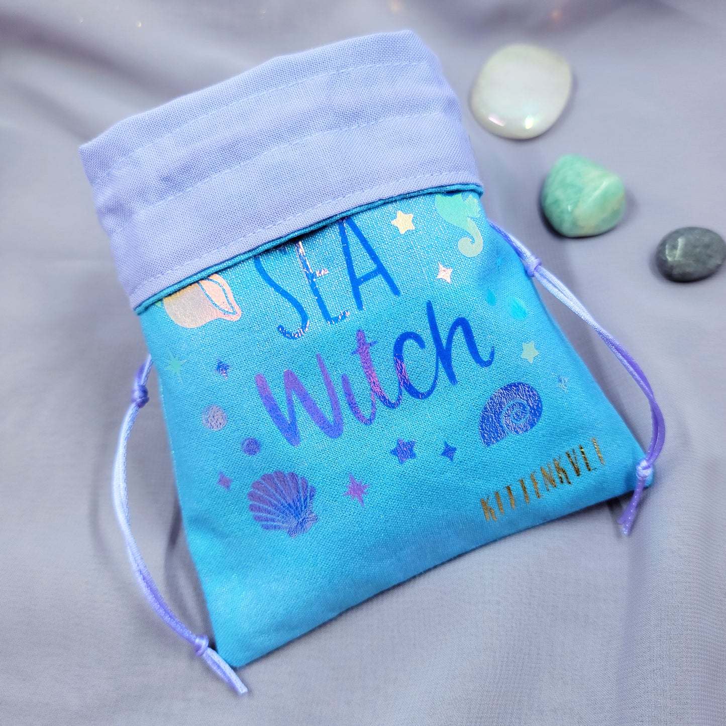Holographic Sea Witch Mermaid Crystal Trinket Pouch