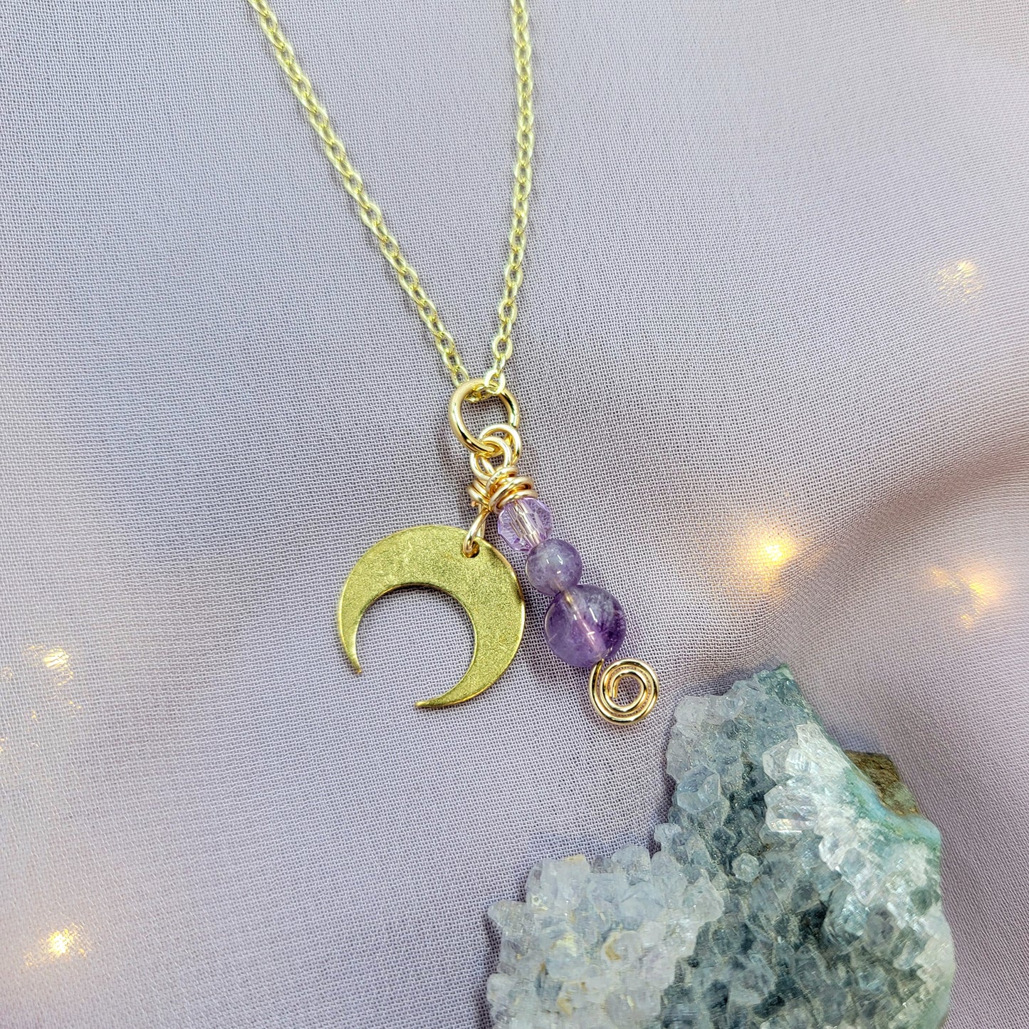 Amethyst Moon Necklace