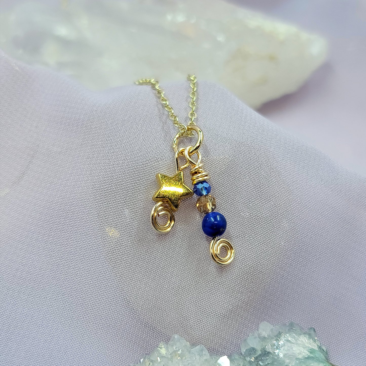 Celestial Lapis Lazuli Star Witch Necklace