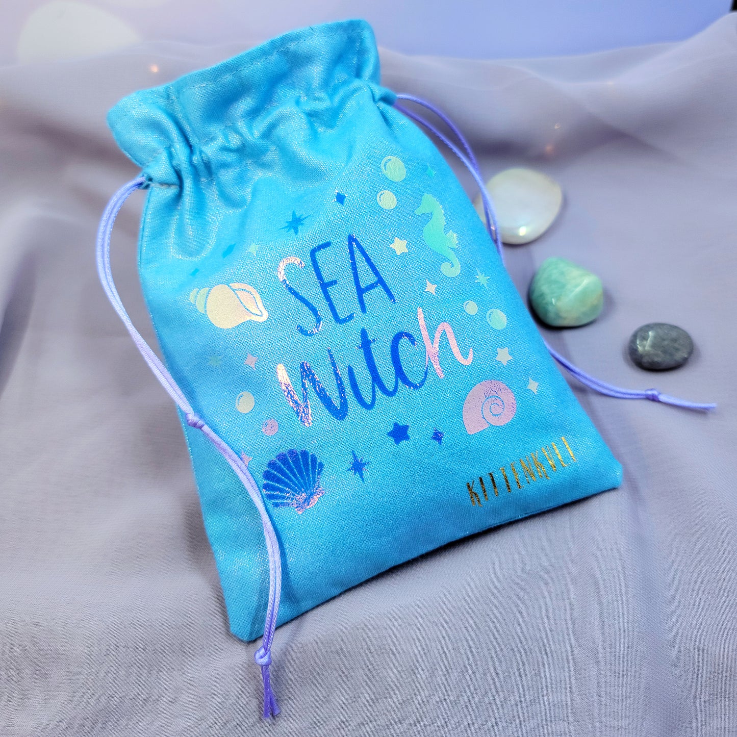 Holographic Sea Witch Mermaid Crystal Trinket Pouch