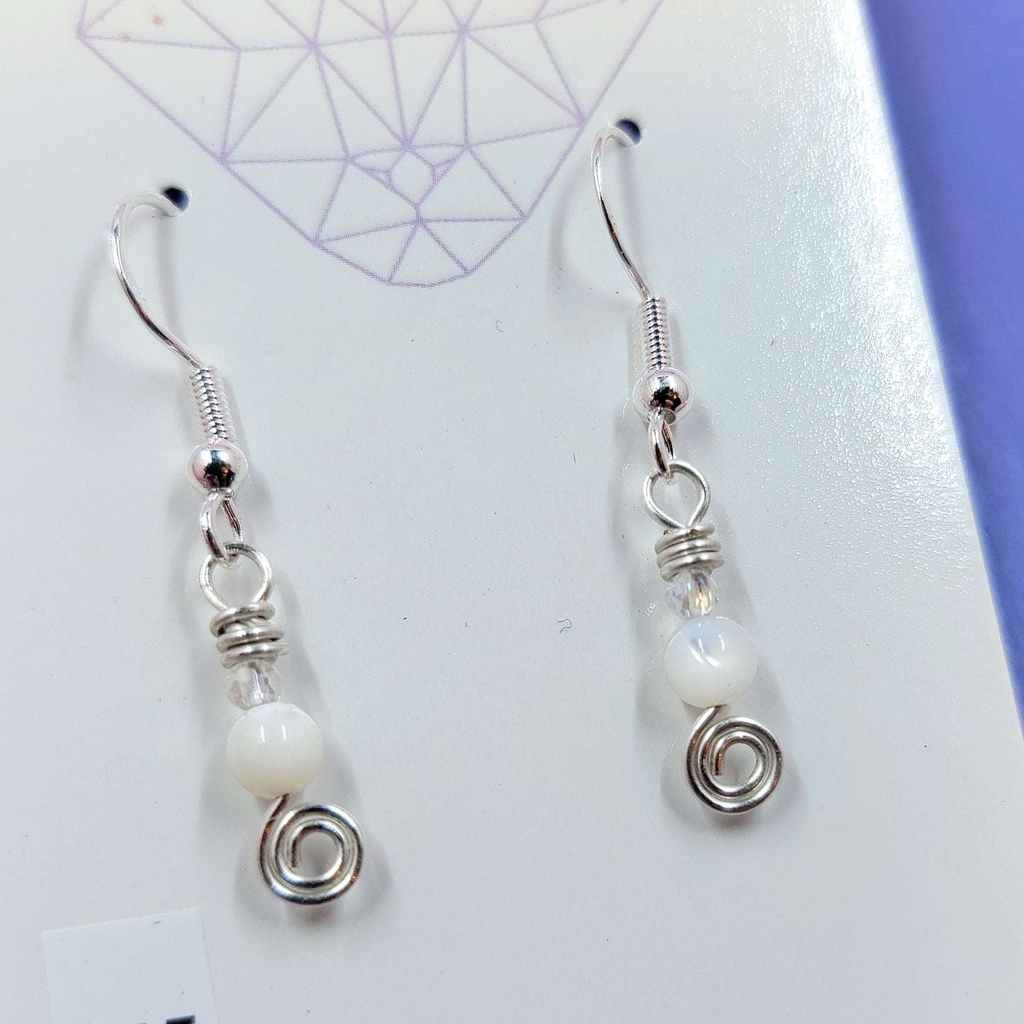 Dainty Ethereal Mother of Pearl Earrings