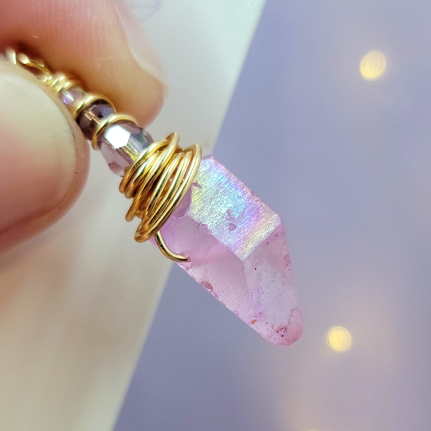 Ethereal Witchy Mismatch Aura Quartz Celestial Sun Star Earrings