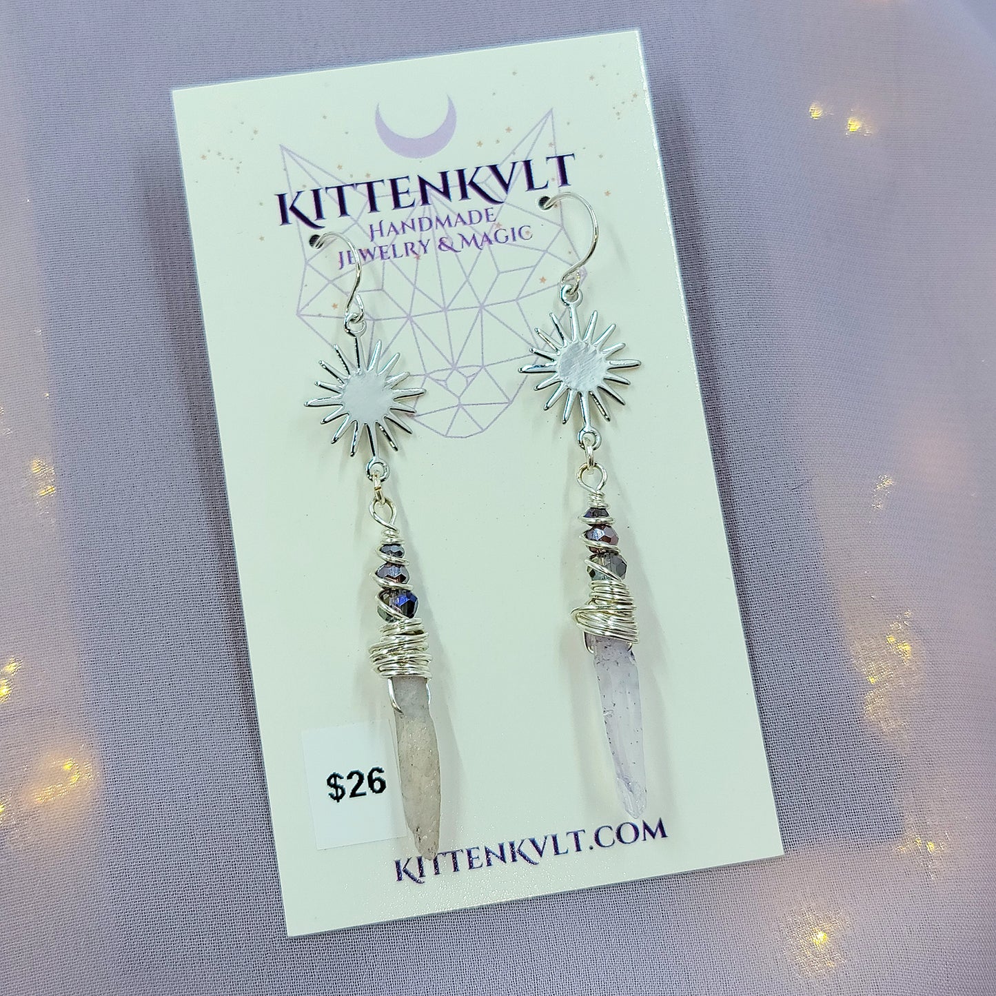 Celestial Aura Quartz Earrings