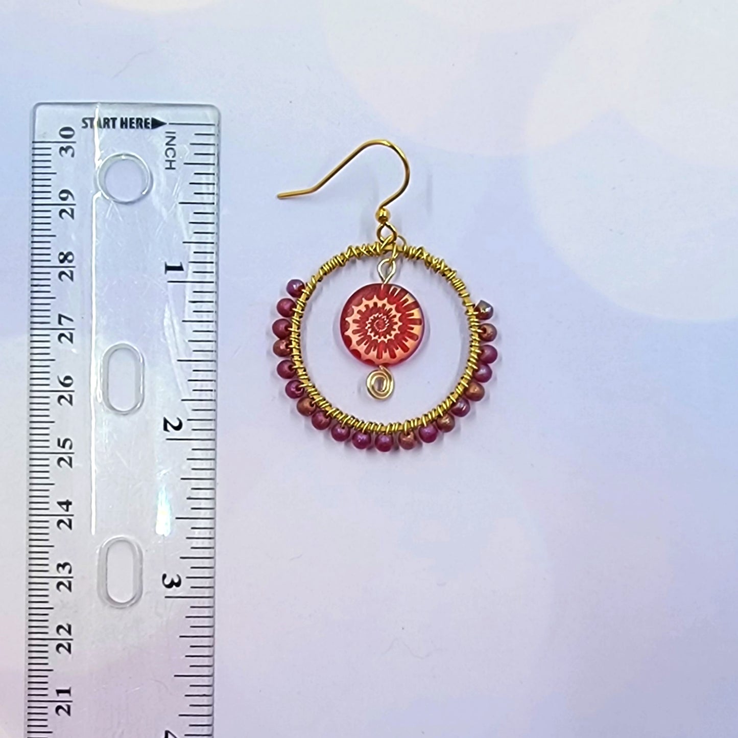 Mystical Ammonite Glass Sea Witch Earrings