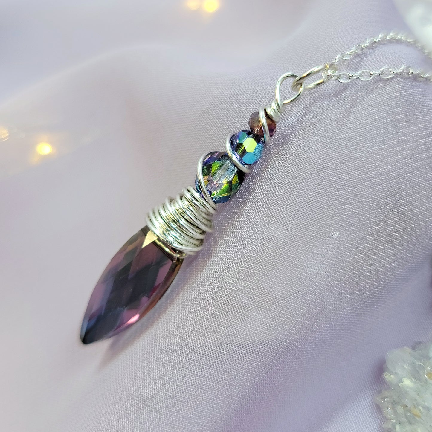 Mystical Fairy Rainbow Sun Catcher Necklace