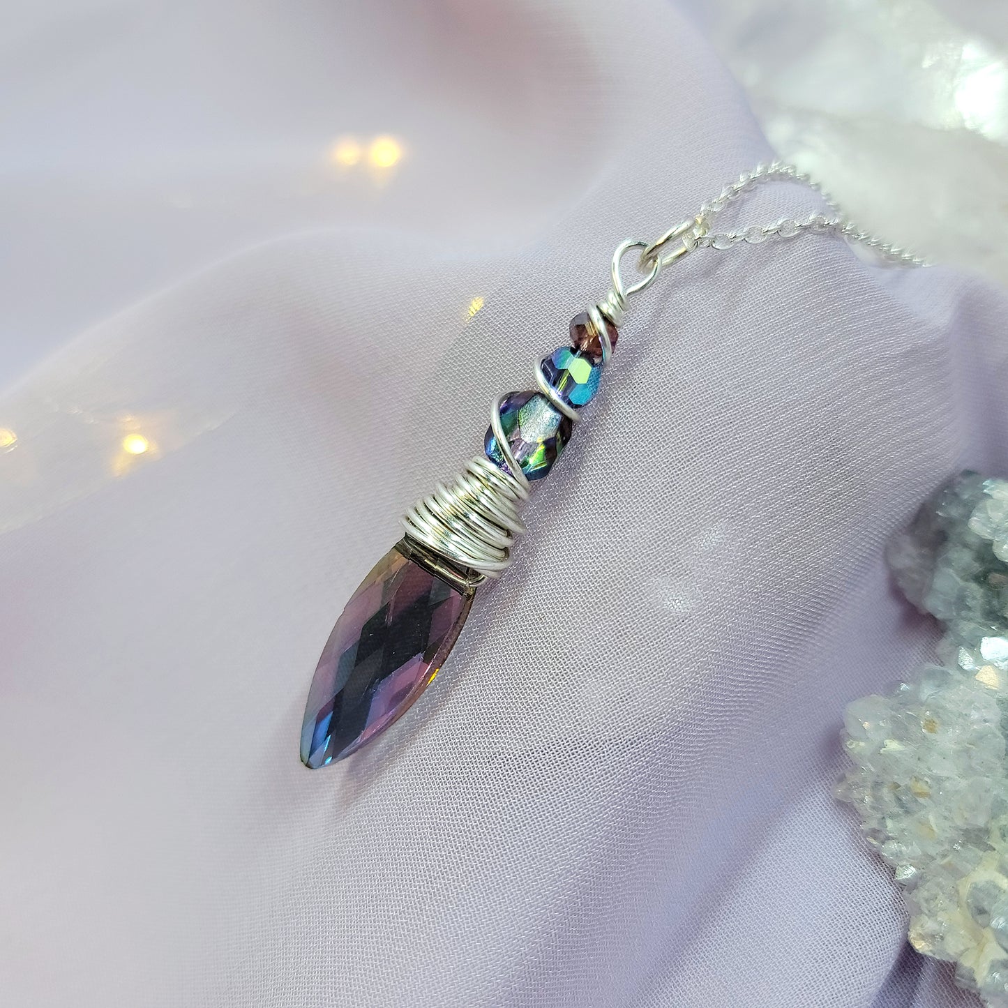 Mystical Fairy Rainbow Sun Catcher Necklace