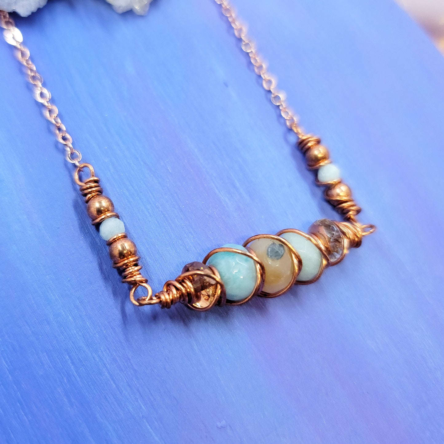Mystical Sea Witch Amazontie Copper Necklace