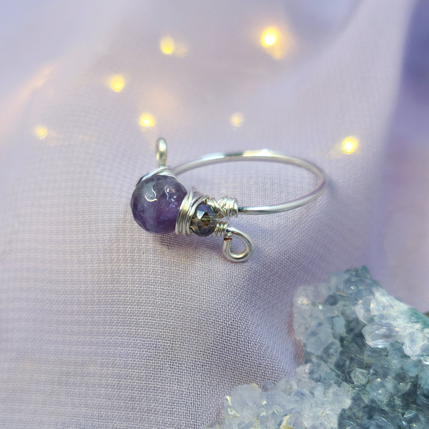 Mystical Witchy Fairy Amethyst Ring