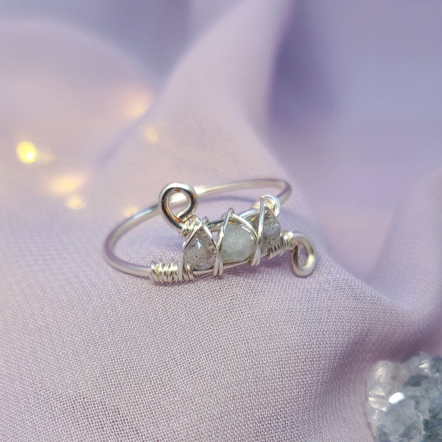 Mystical Witchy Fairy Labradorite Ring