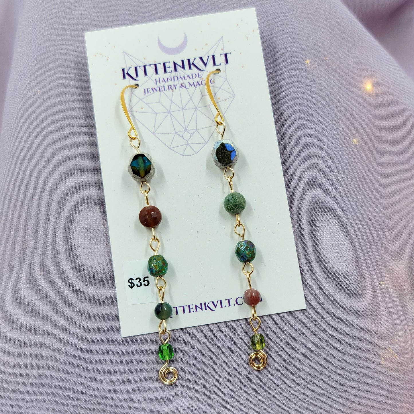 Ocean Jasper Mystical Earthy Rustic Earrings