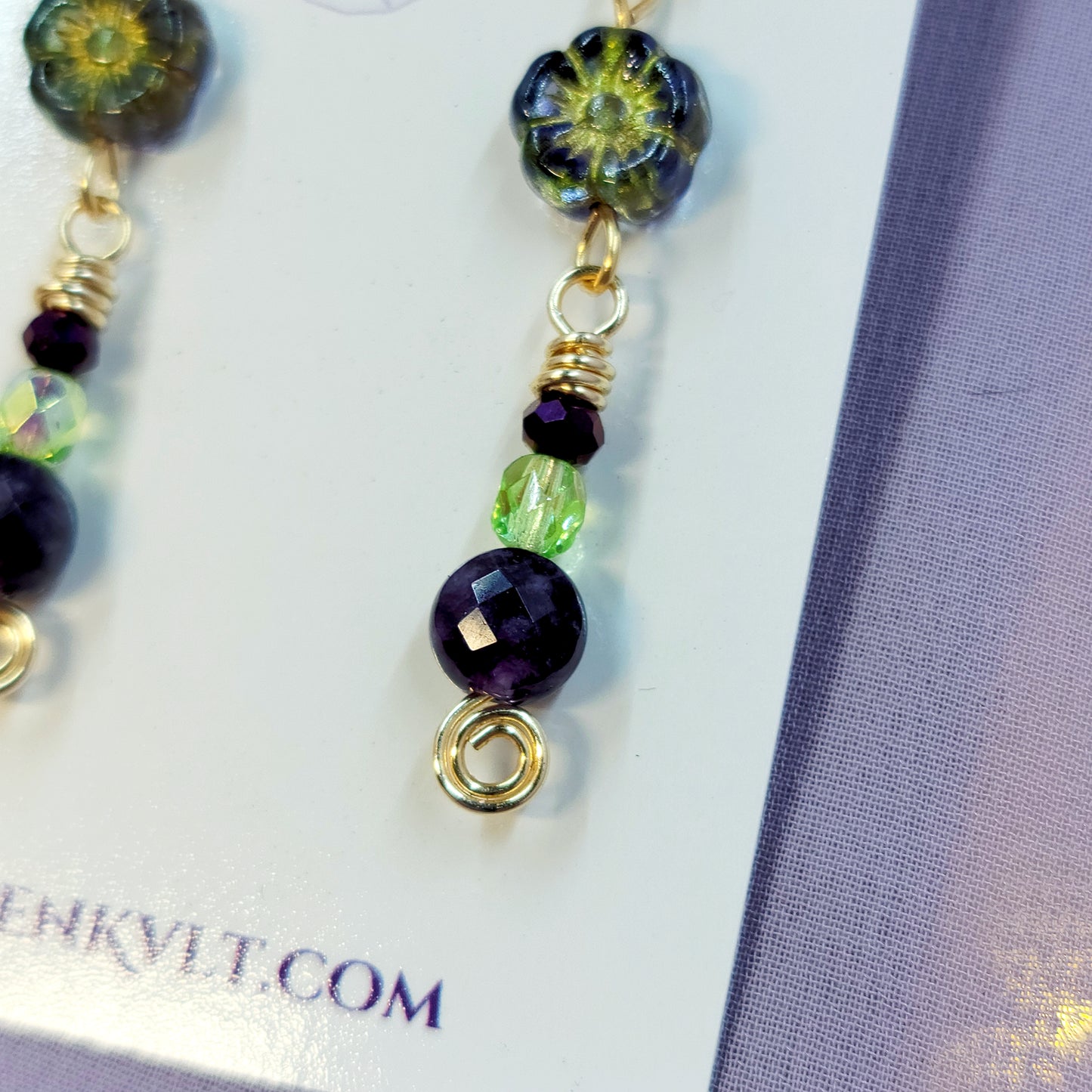 Amethyst Fairy Flower Earrings