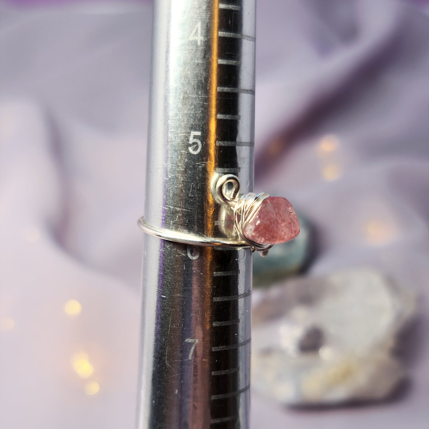 Whimsical Fairy Strawberry Quartz Ring