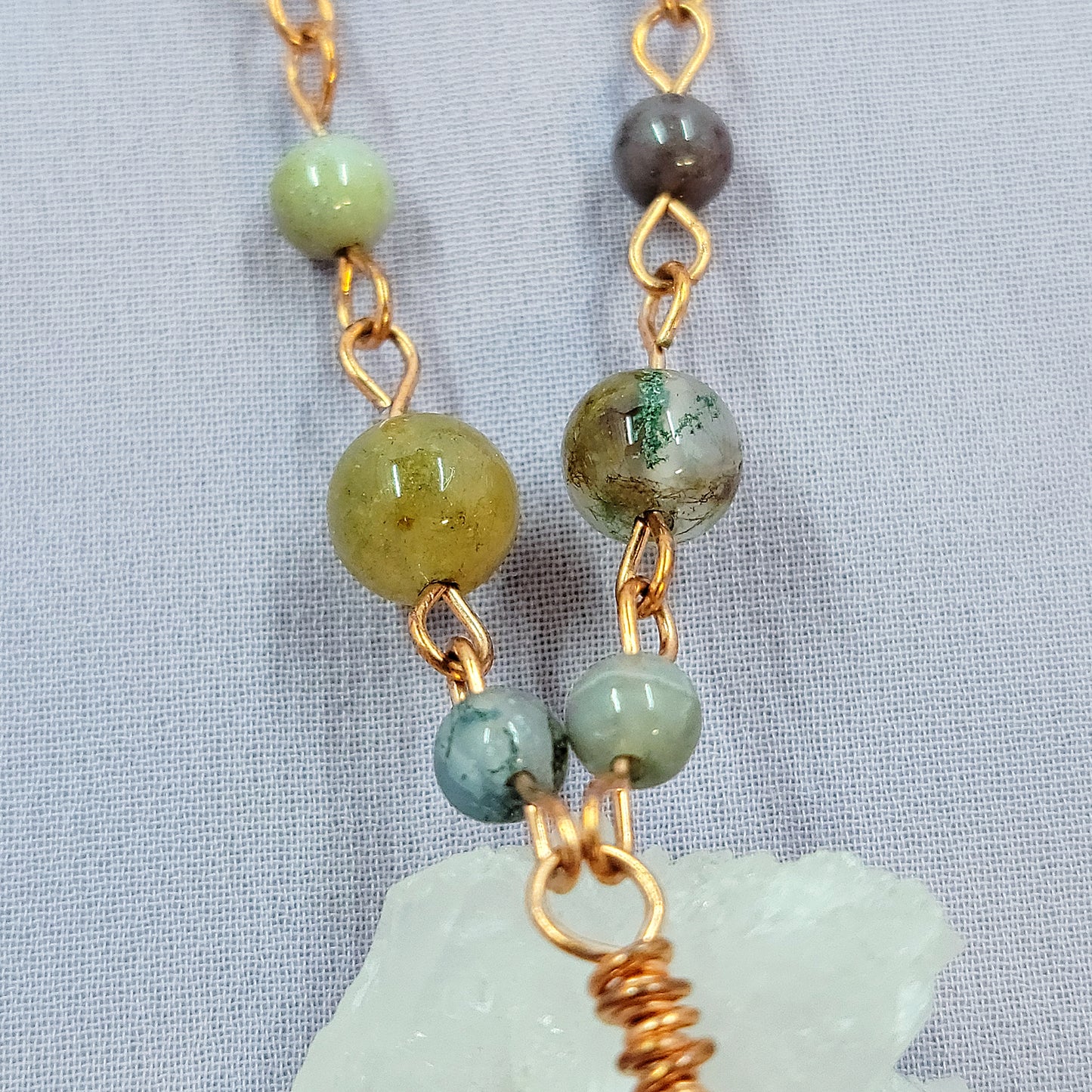 Mystical Witchy Fairy Ocean Jasper Copper Necklace