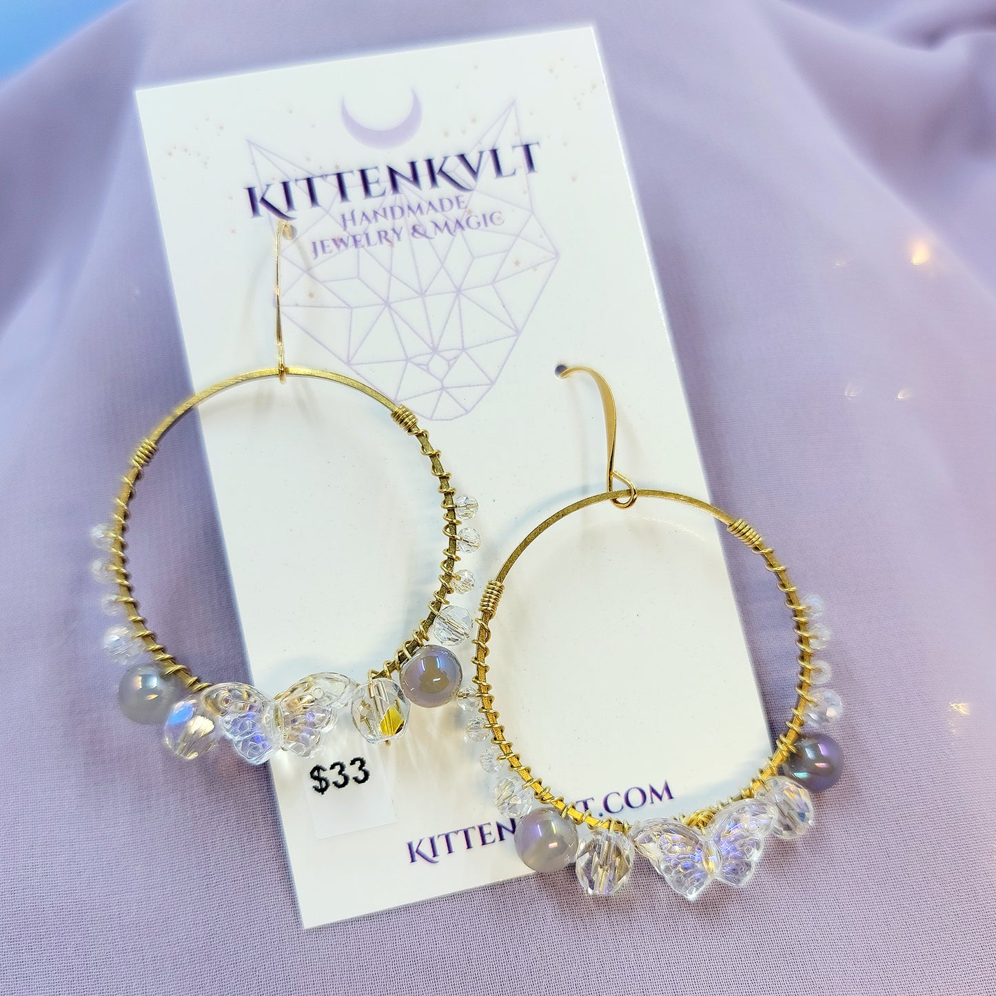 Ethereal Butterfly Aura Agate Sun Catcher Earrings