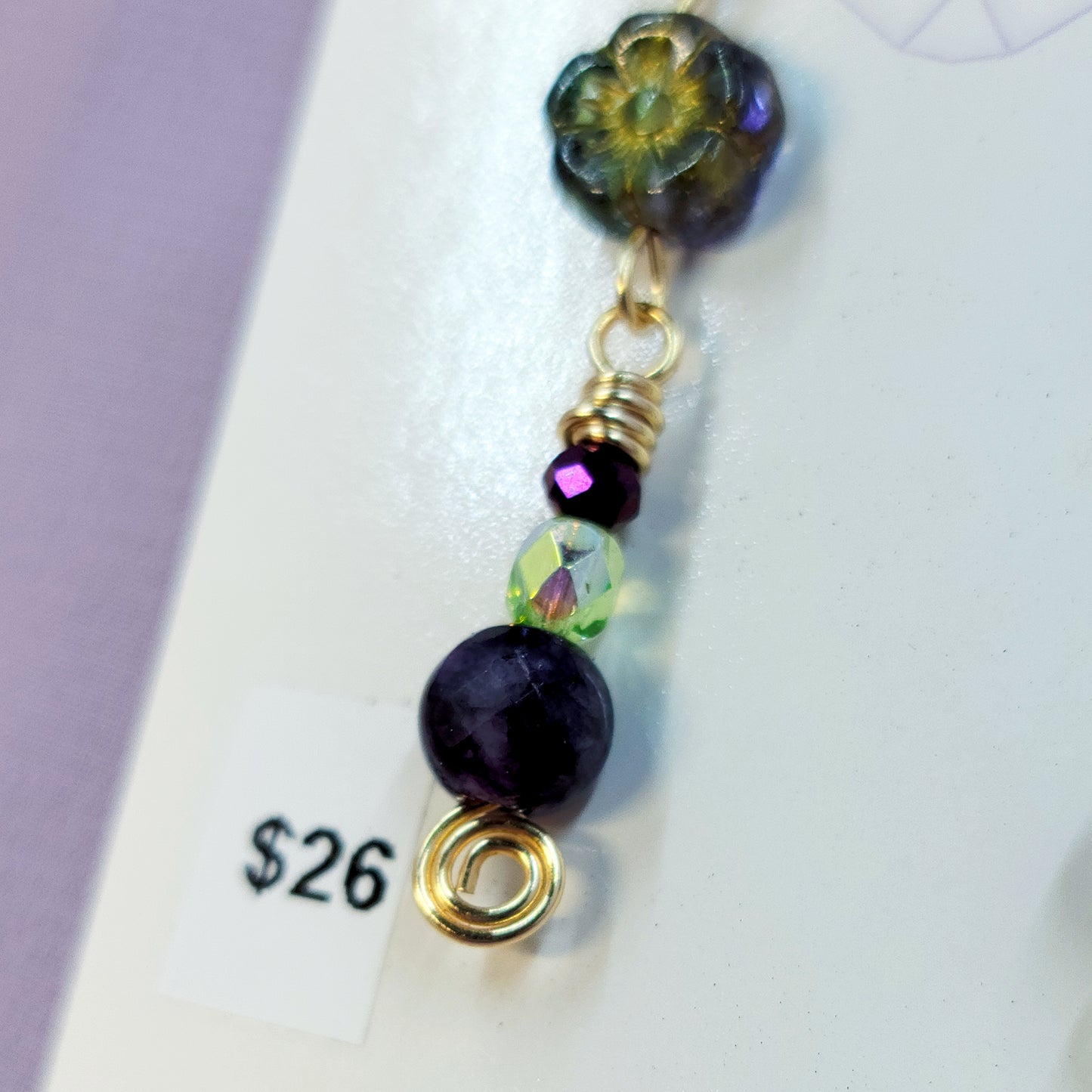 Amethyst Fairy Flower Earrings