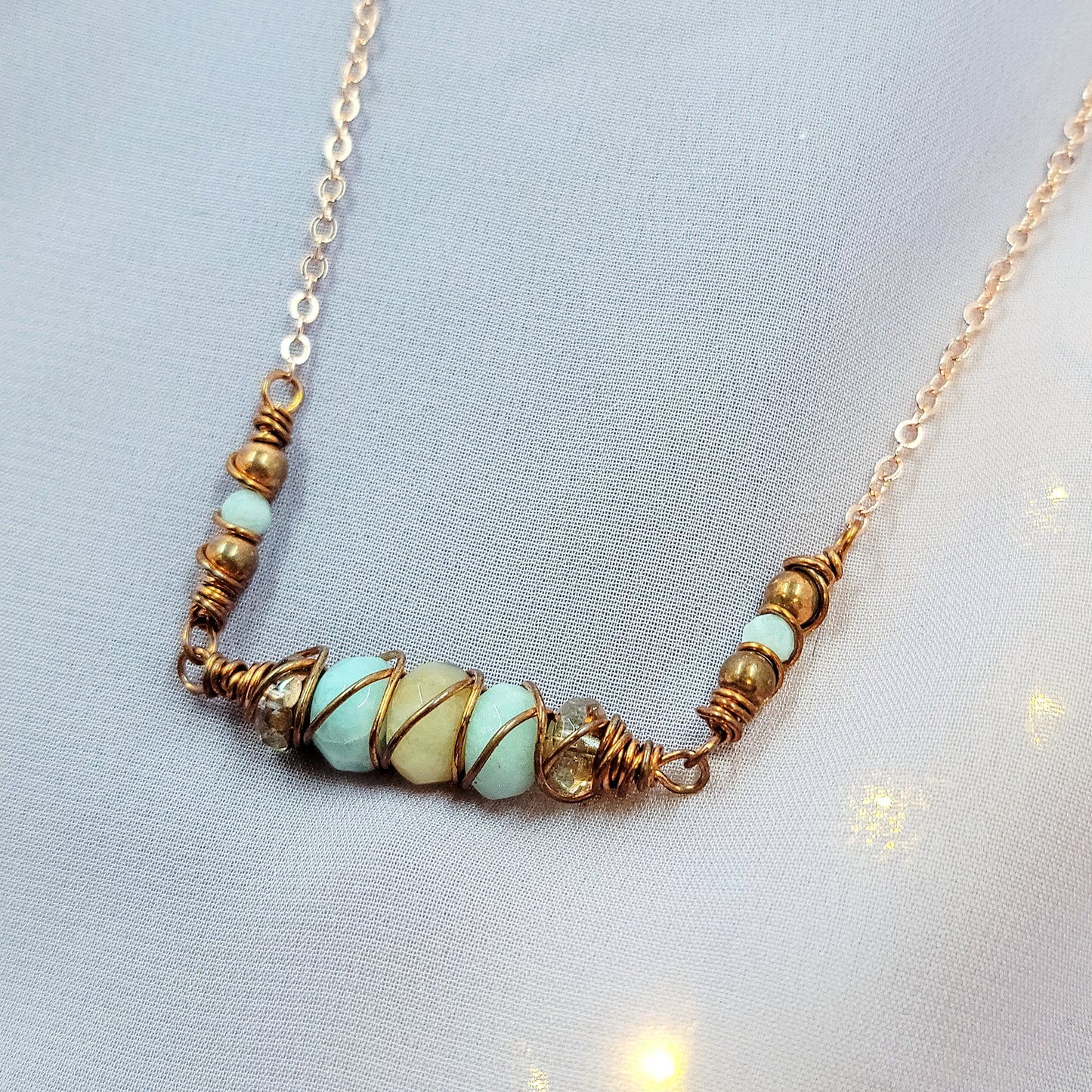 Mystical Sea Witch Amazontie Copper Necklace