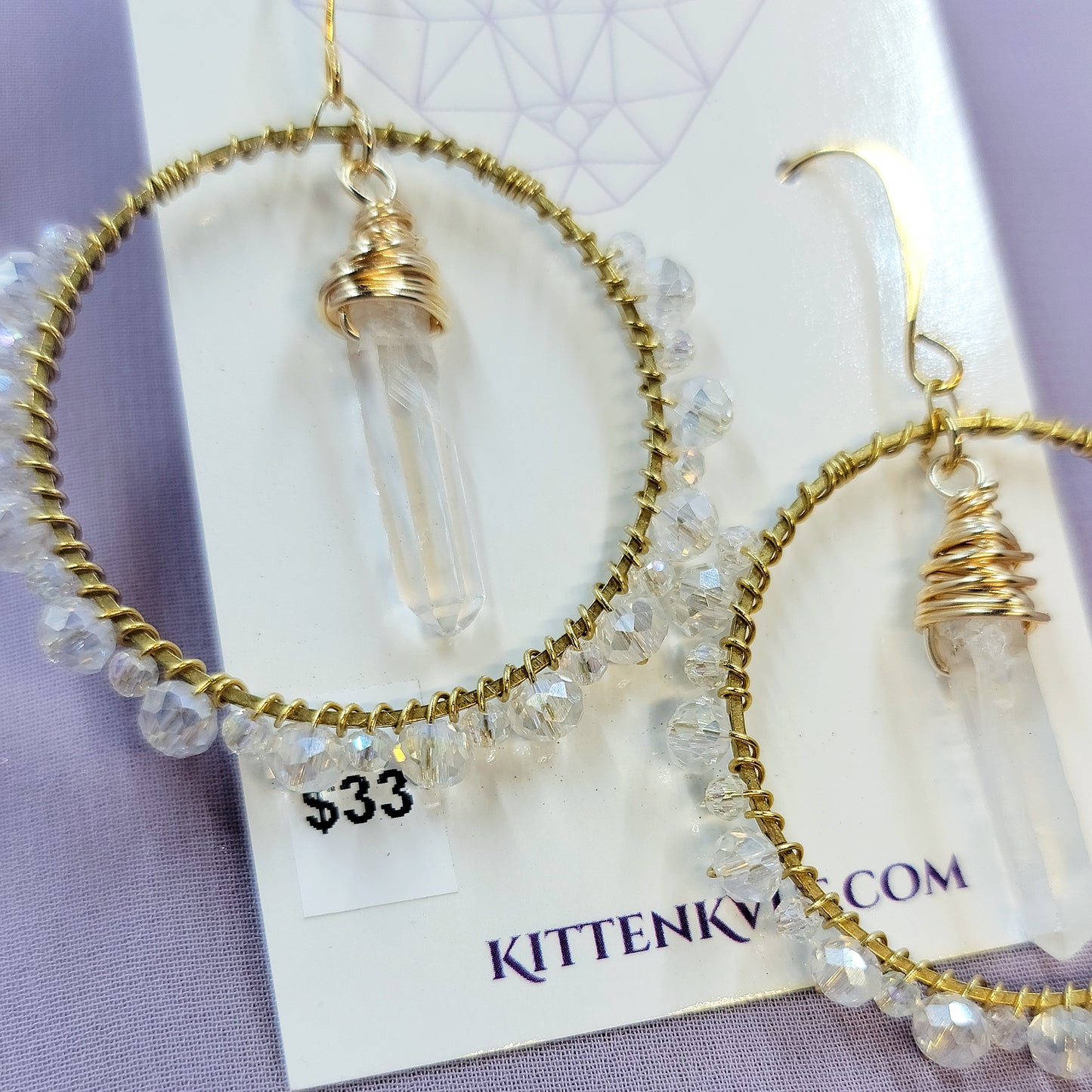 Ethereal Quartz Sun Catcher Earrings