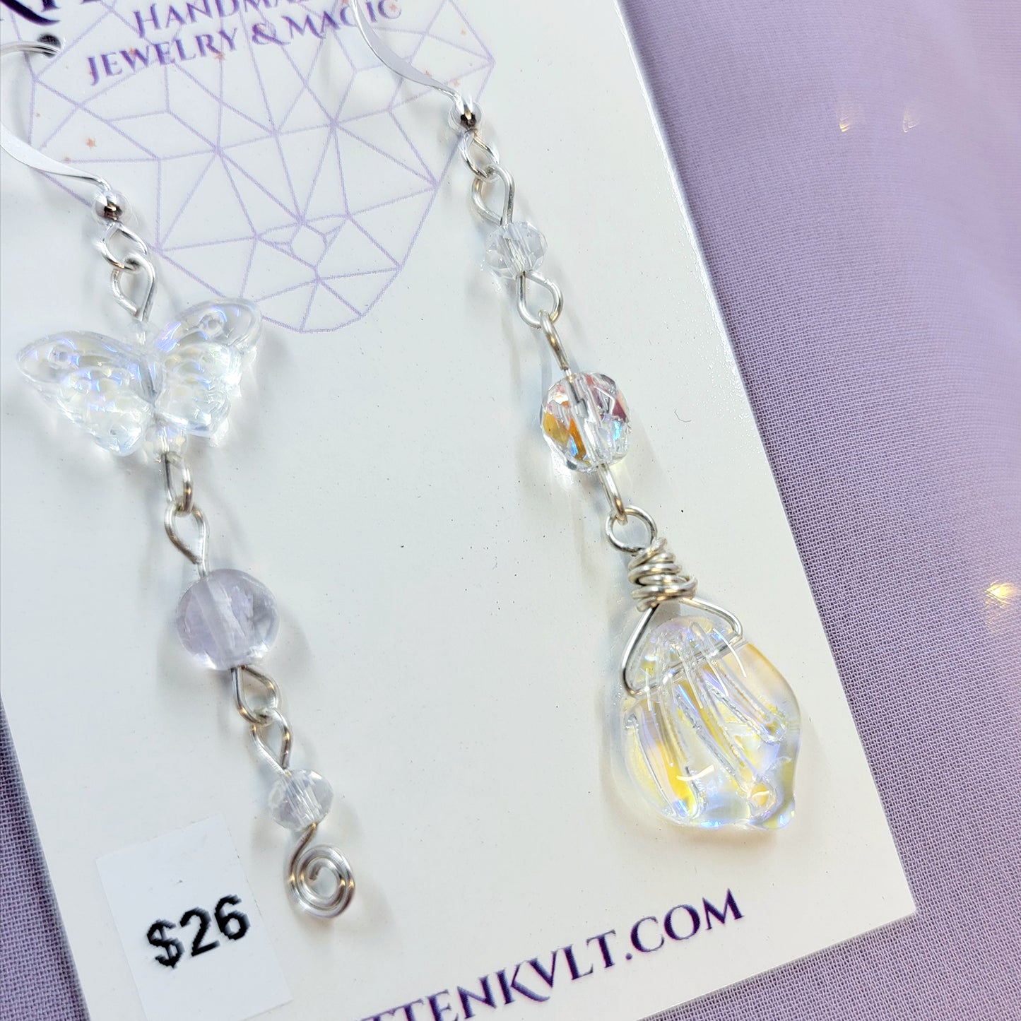 Ethereal Fluorite Butterfly Earrings