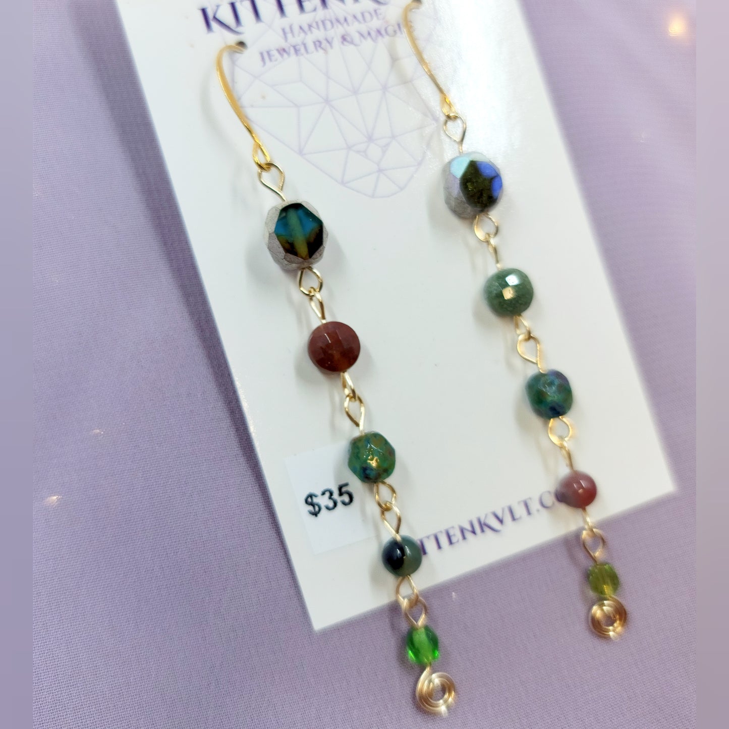 Ocean Jasper Mystical Earthy Rustic Earrings