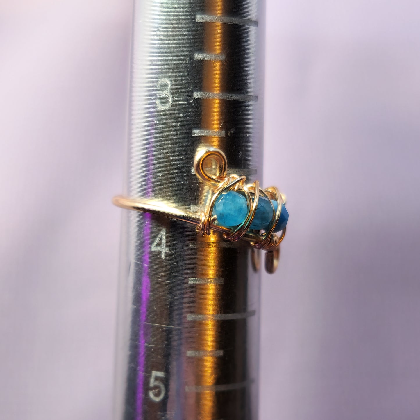 Mystical Sea Witch Fairy Blue Apatite Ring