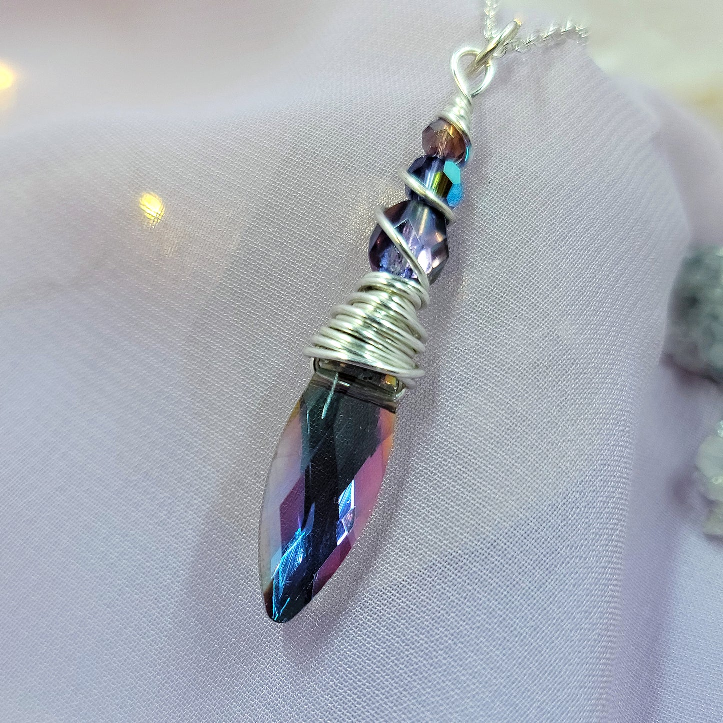 Mystical Fairy Rainbow Sun Catcher Necklace