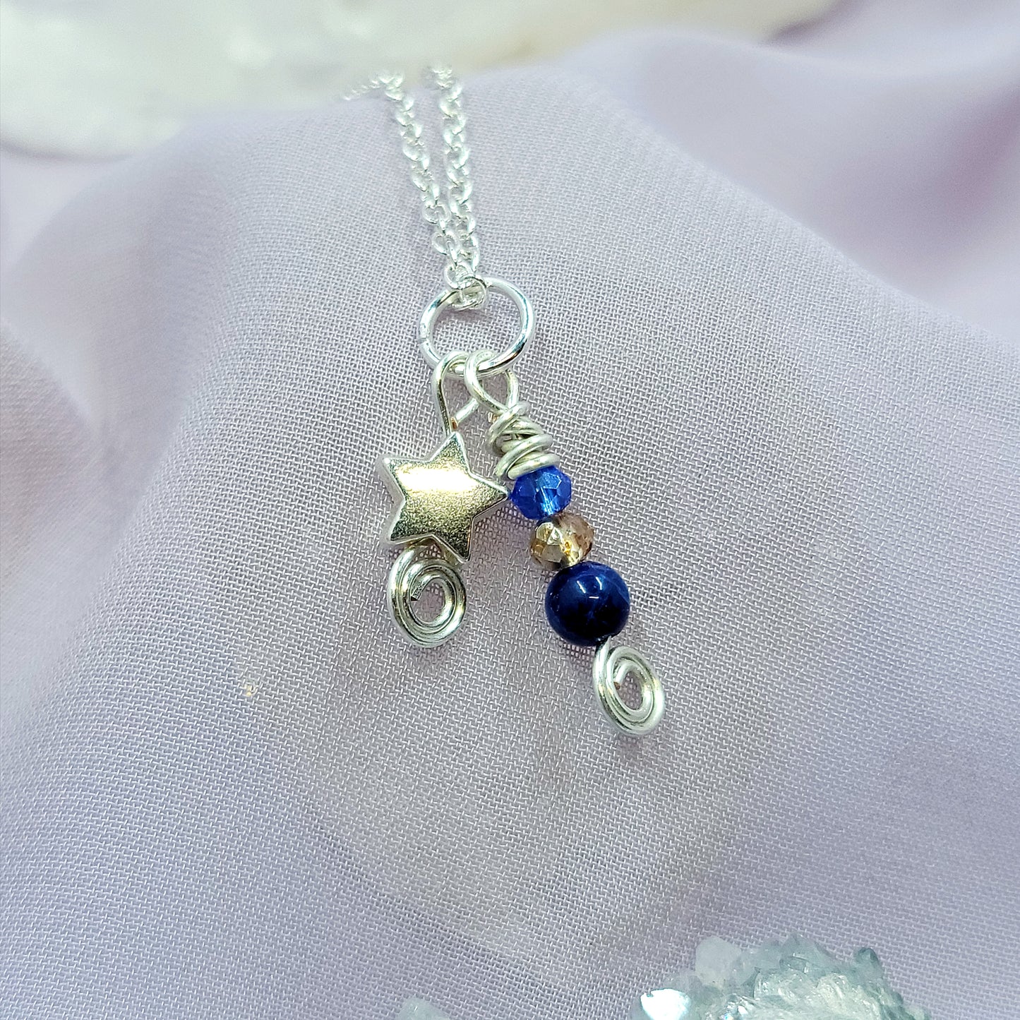 Celestial Lapis Lazuli Star Witch Necklace
