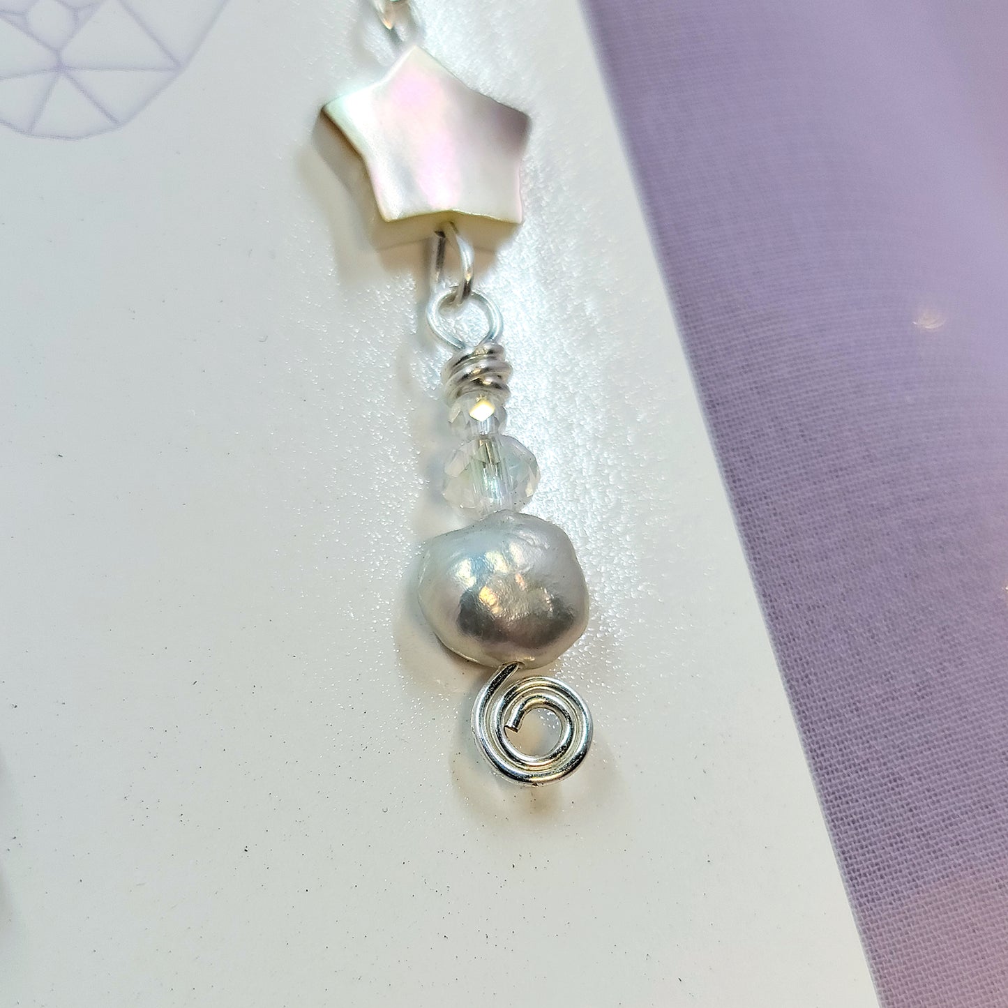 Shell Star & Freshwater Pearl Earrings