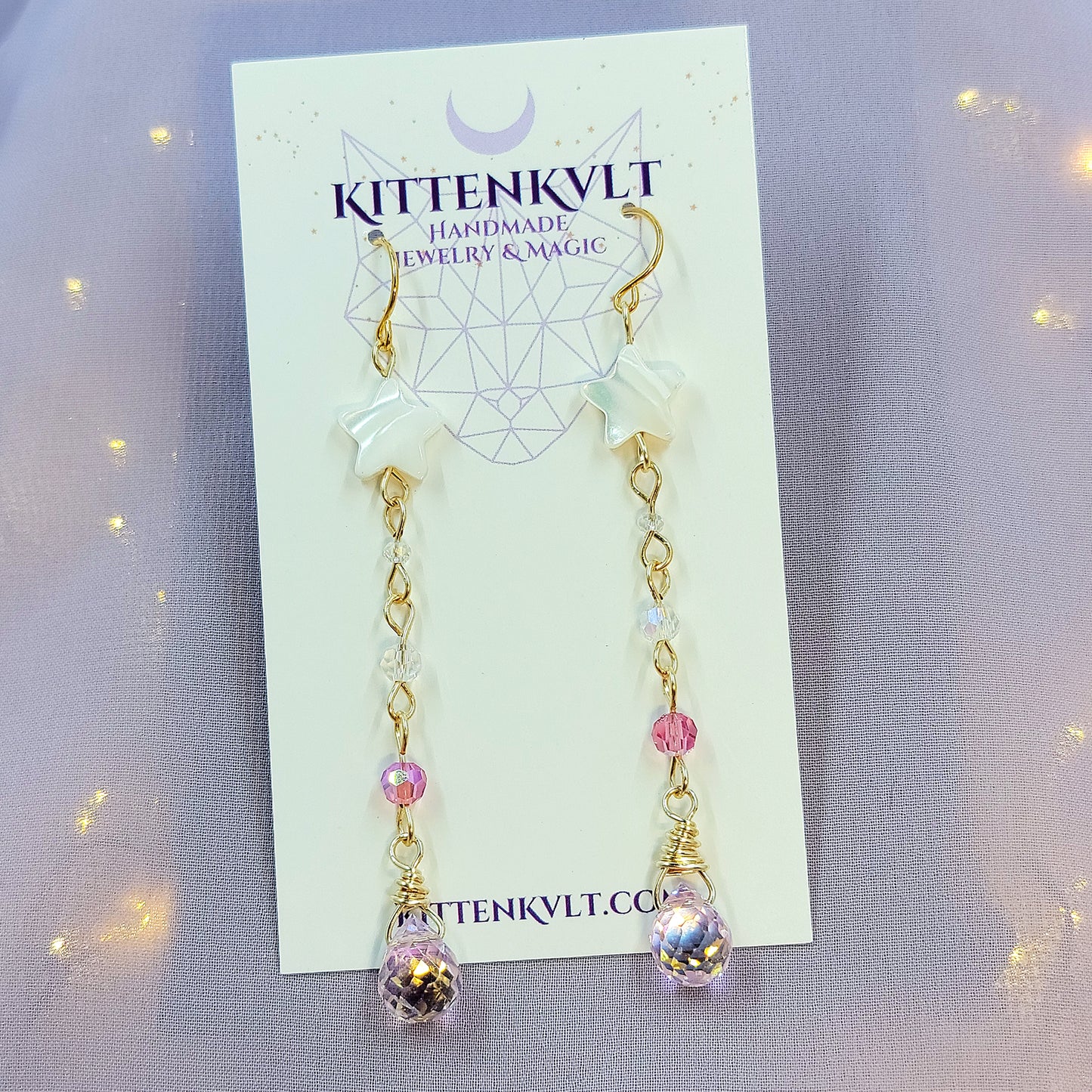 Celestial Sun Catcher Shell Star Earrings