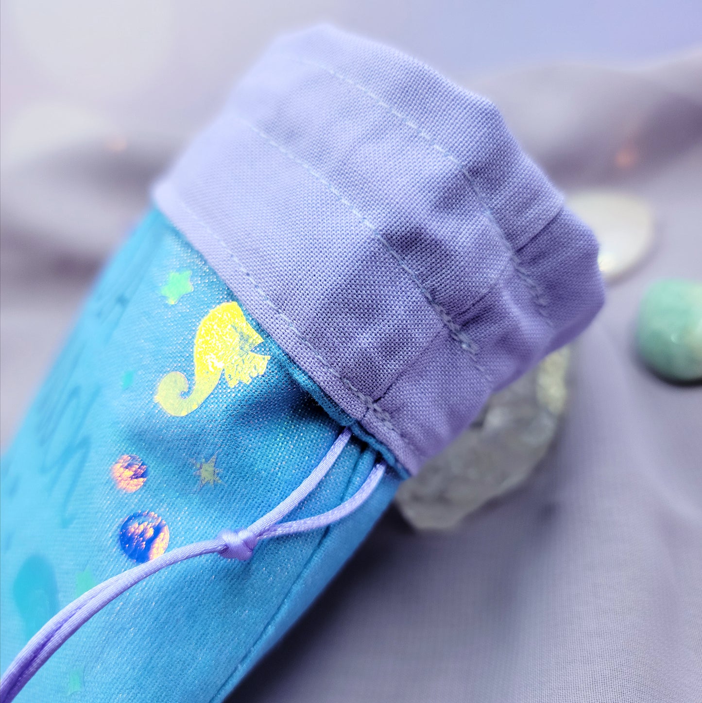 Holographic Sea Witch Mermaid Crystal Trinket Pouch