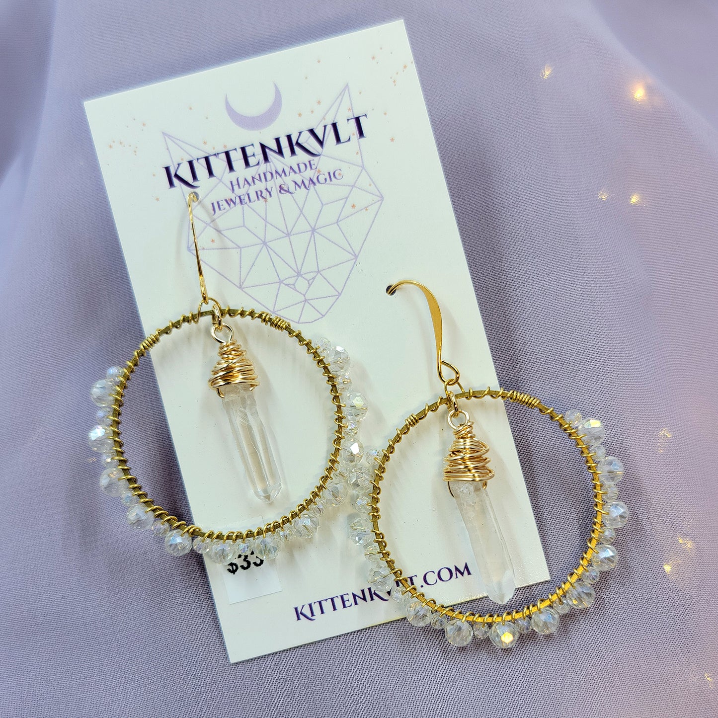 Ethereal Quartz Sun Catcher Earrings