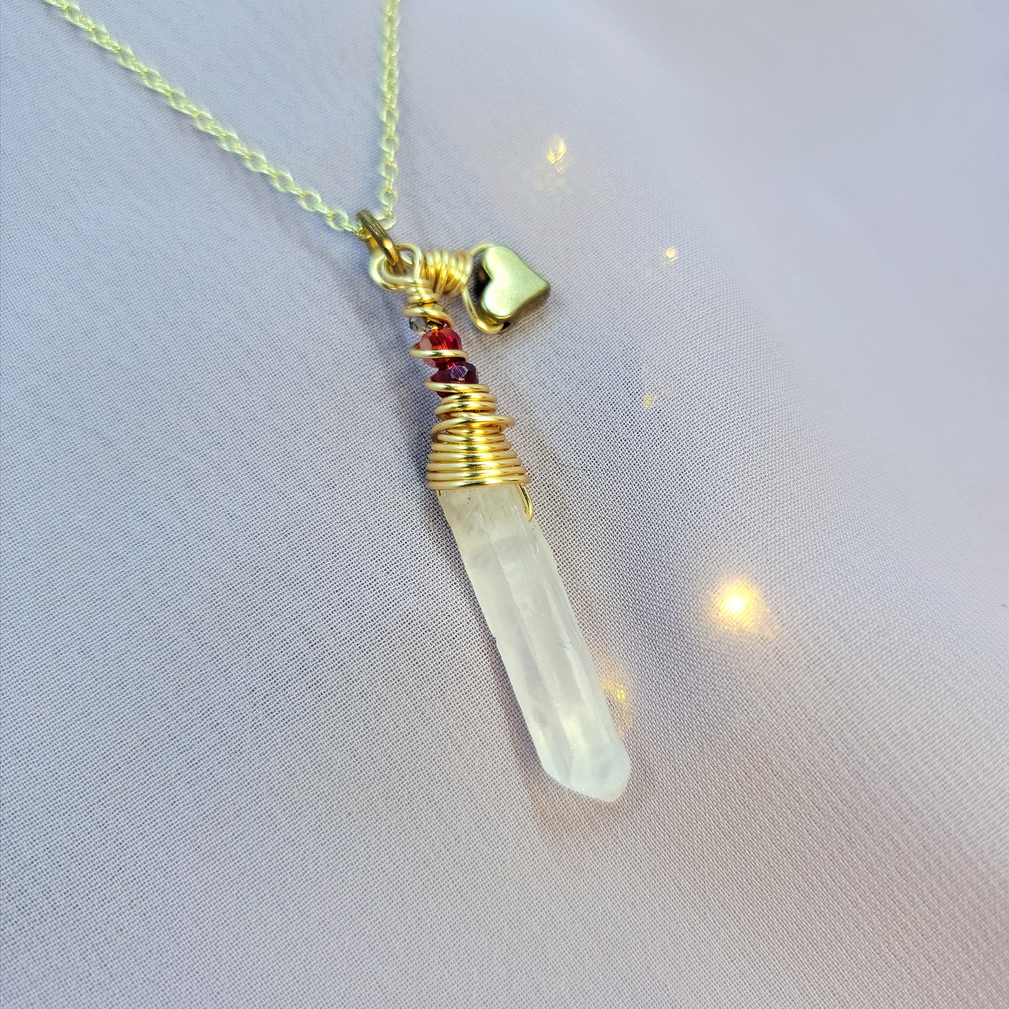 Quartz Heart Necklace