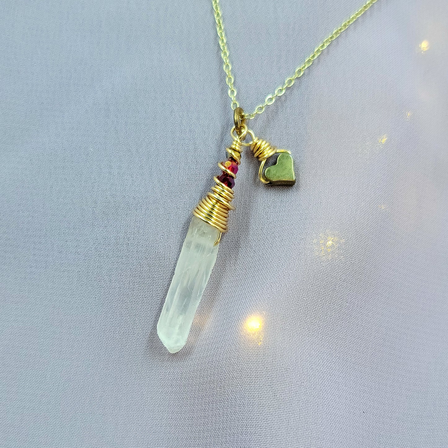 Quartz Heart Necklace