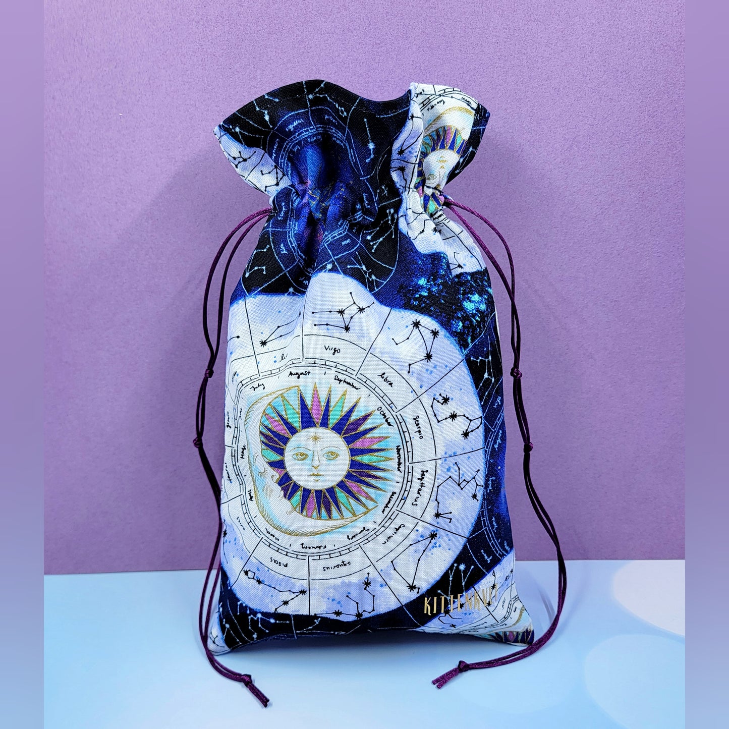 Witchy Celestial Zodiac Cosmic Tarot Pouch