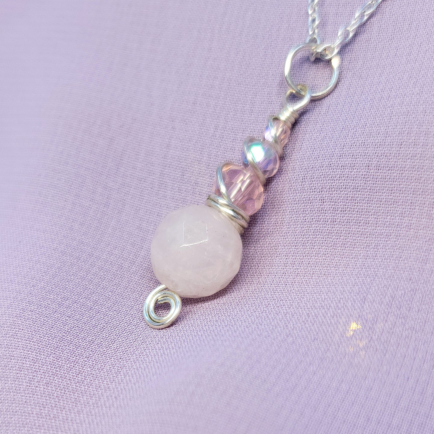 Ethereal Fairy Rose Quartz Necklace