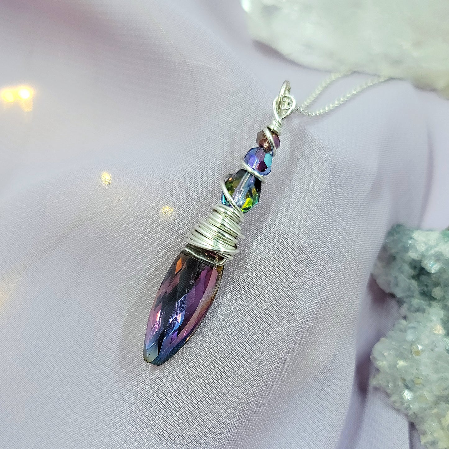 Mystical Fairy Rainbow Sun Catcher Necklace