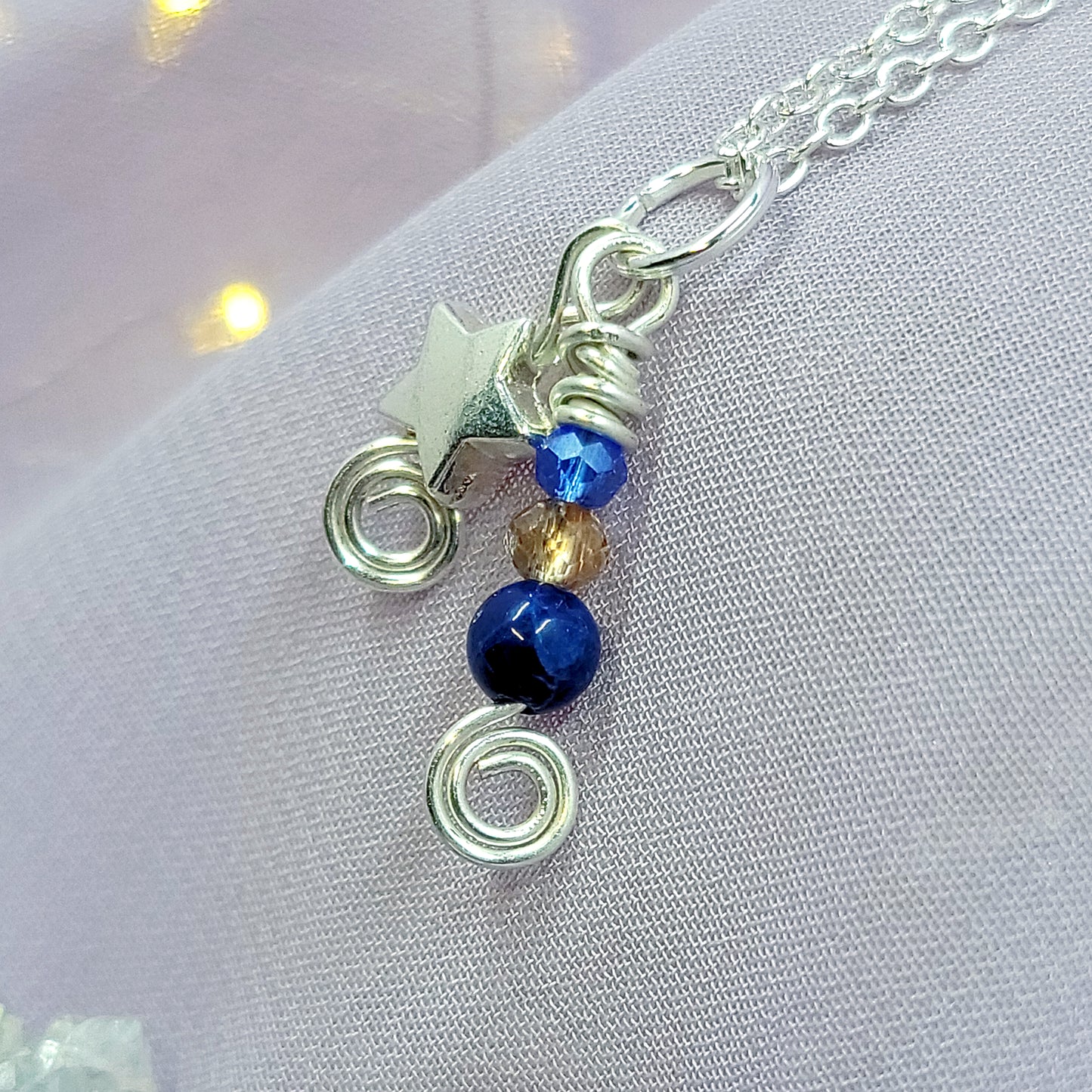 Celestial Lapis Lazuli Star Witch Necklace