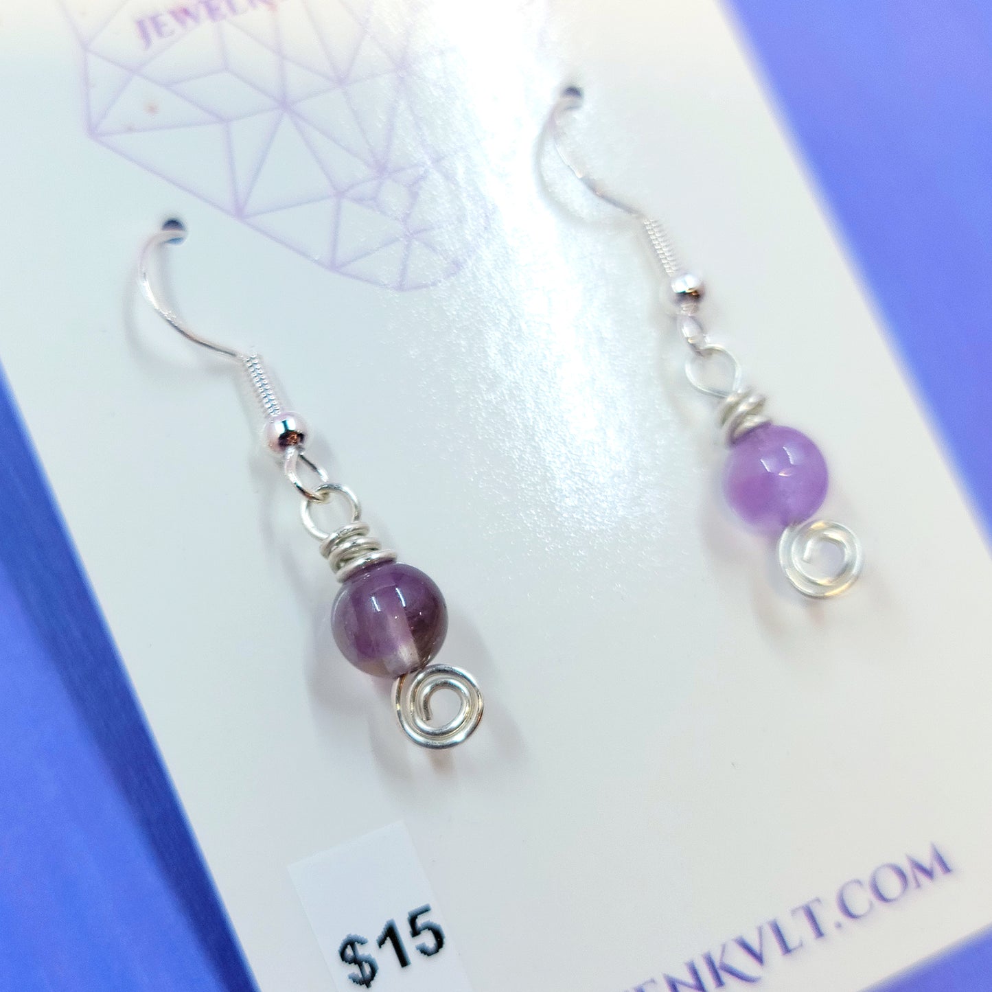 Dainty Fairy Amethyst Earrings