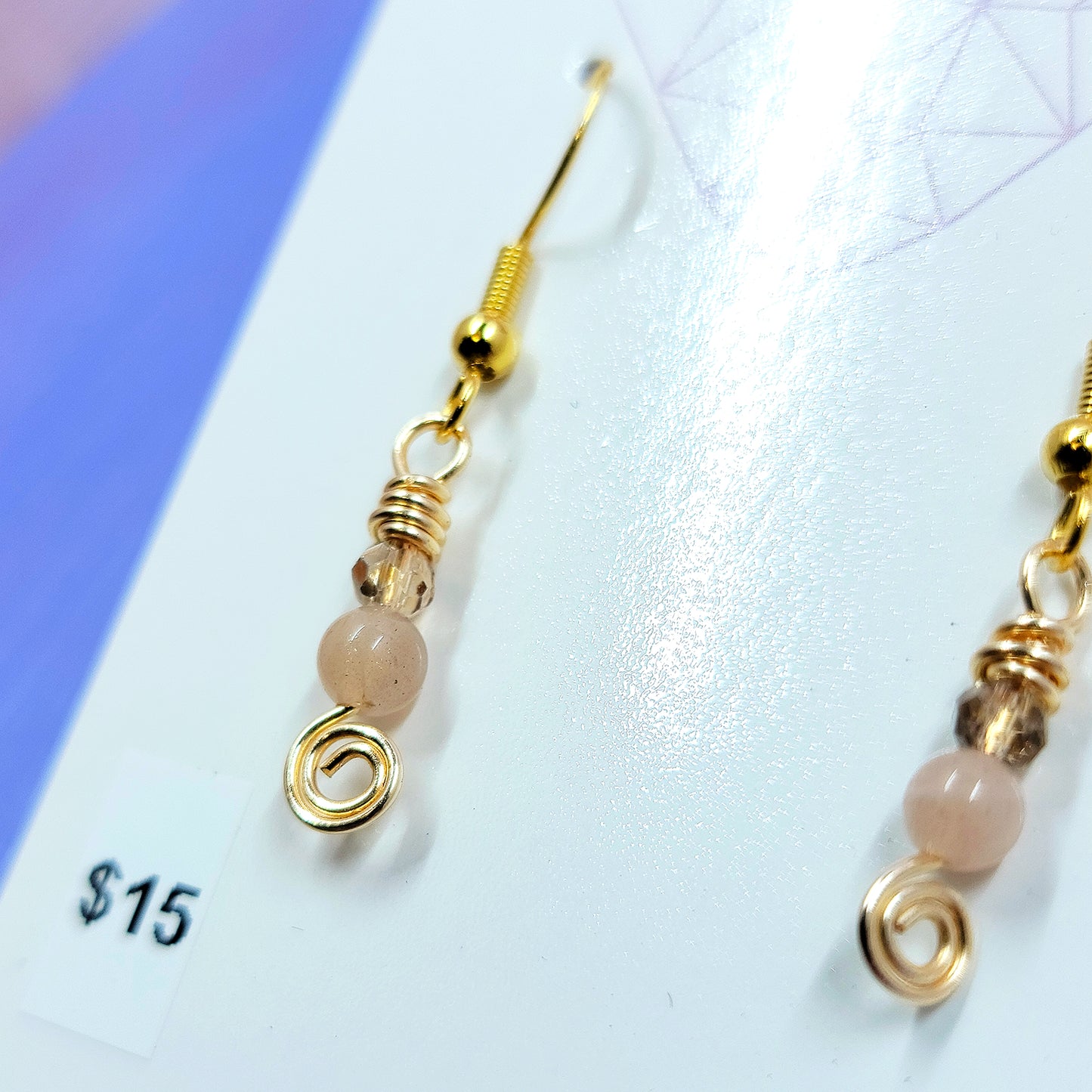 Dainty Fairy Sunstone Earrings