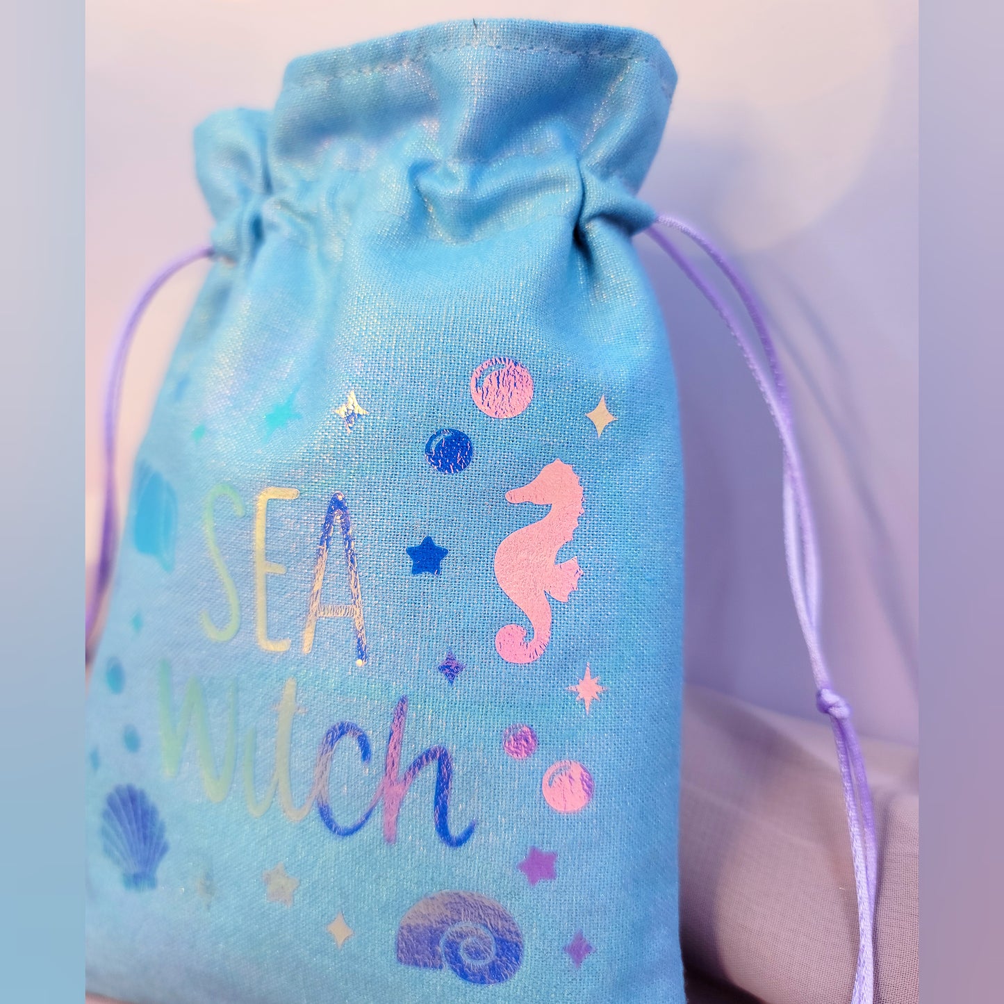 Holographic Sea Witch Mermaid Crystal Trinket Pouch