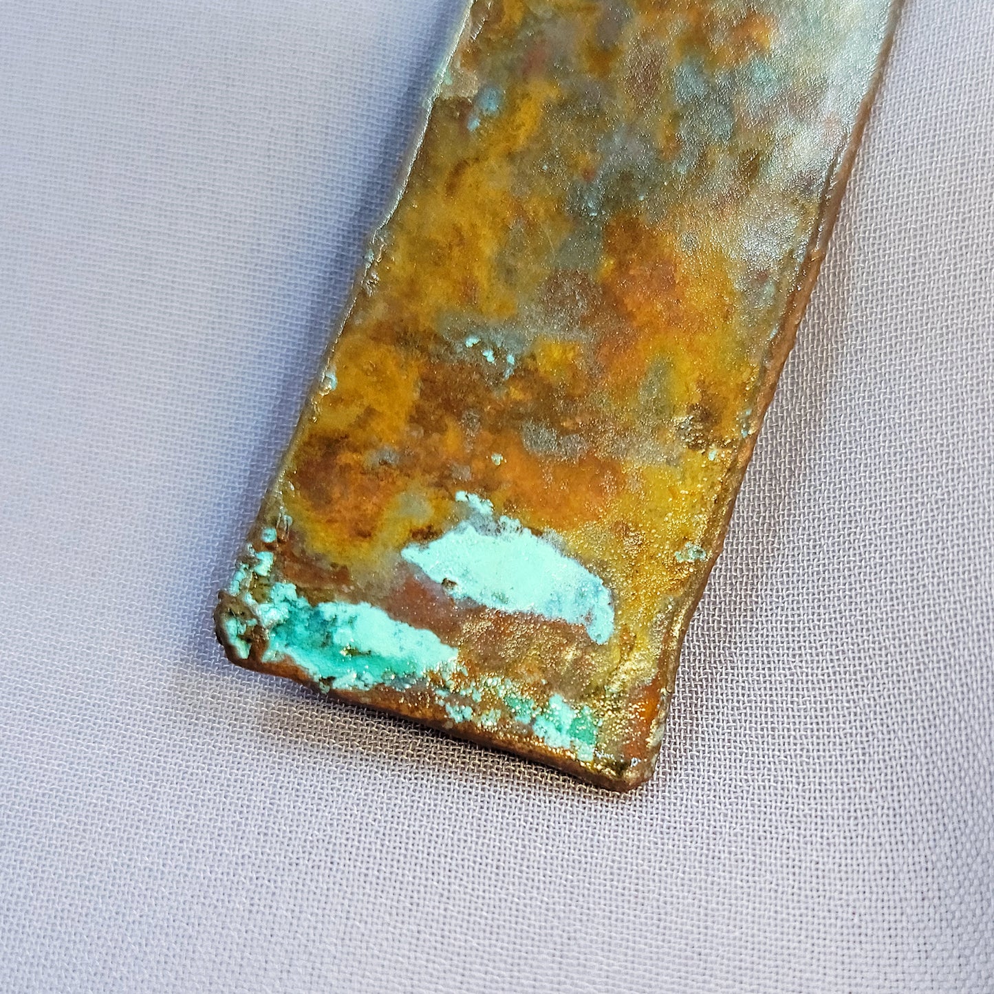 Amazonite Patina Electroformed Copper Necklace